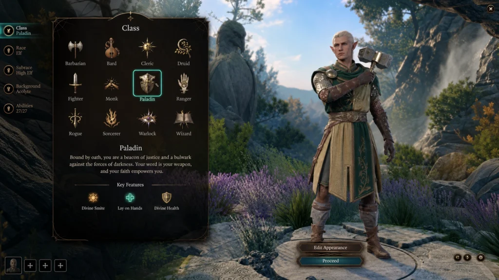 Выбор нового подкласса из Patch 8 в Baldur's Gate 3