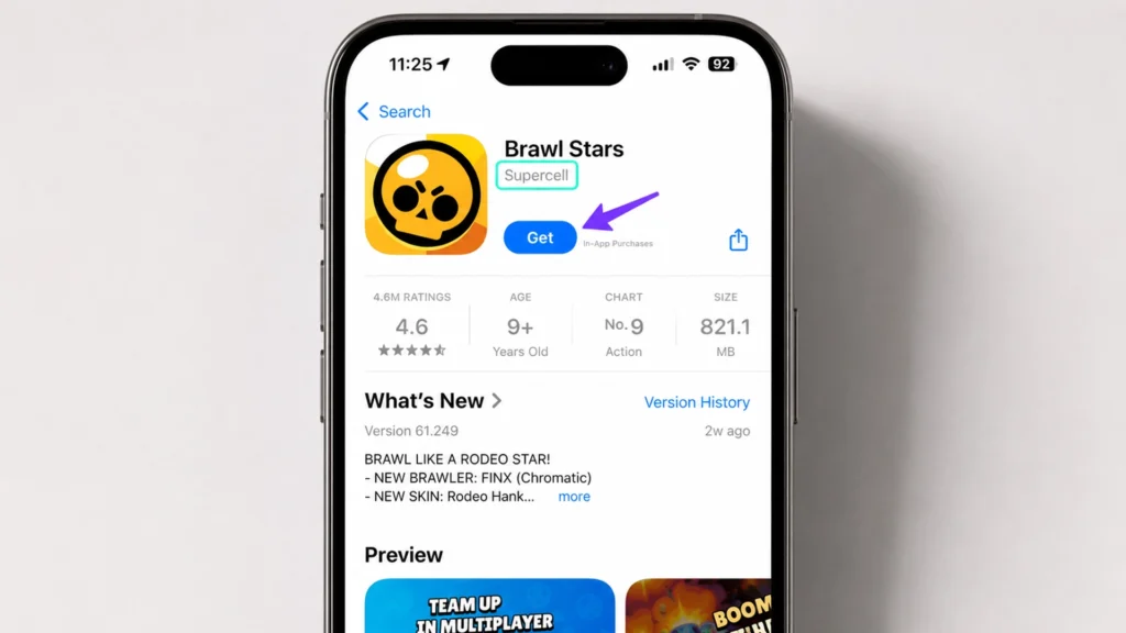 Официальная карточка Brawl Stars от Supercell в App Store.