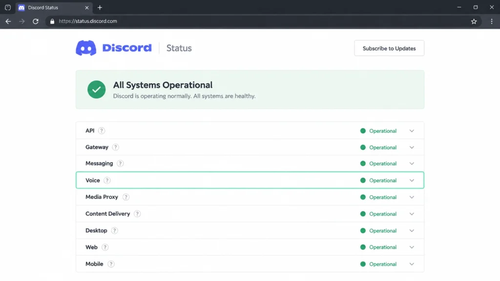 Discord Status с рабочим компонентом Voice