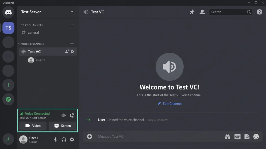 Успешное подключение Discord Stable к голосовому каналу после запуска Zapret.