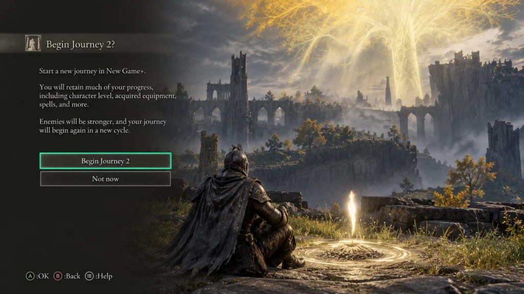 начало New Game Plus в Elden Ring