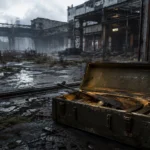 Открытый оружейный тайник в заброшенной промышленной зоне
