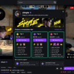 Окно выбора подписки на канал Twitch с уровнями Tier 1, Tier 2 и Tier 3