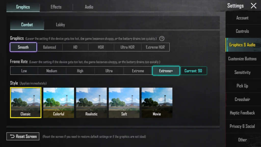 Smooth и стабильный режим FPS в PUBG Mobile