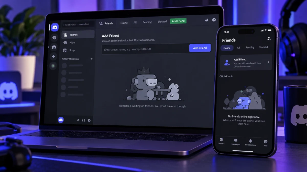 Добавление друзей в Discord на компьютере и телефоне