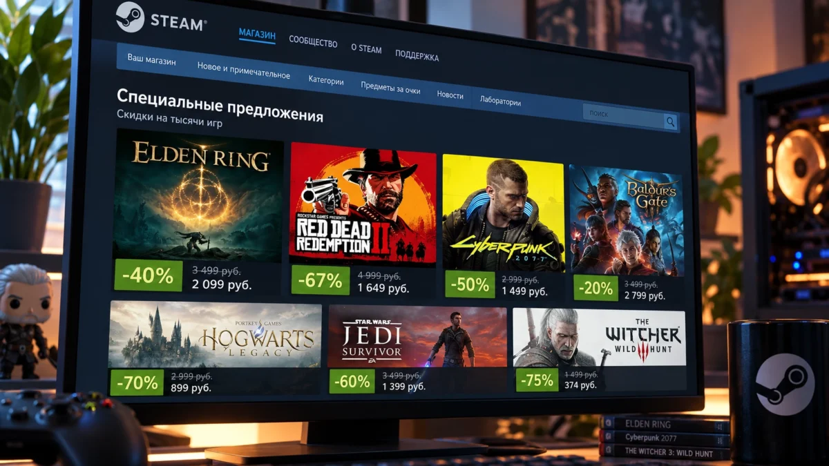 Скидки Steam на игры в магазине