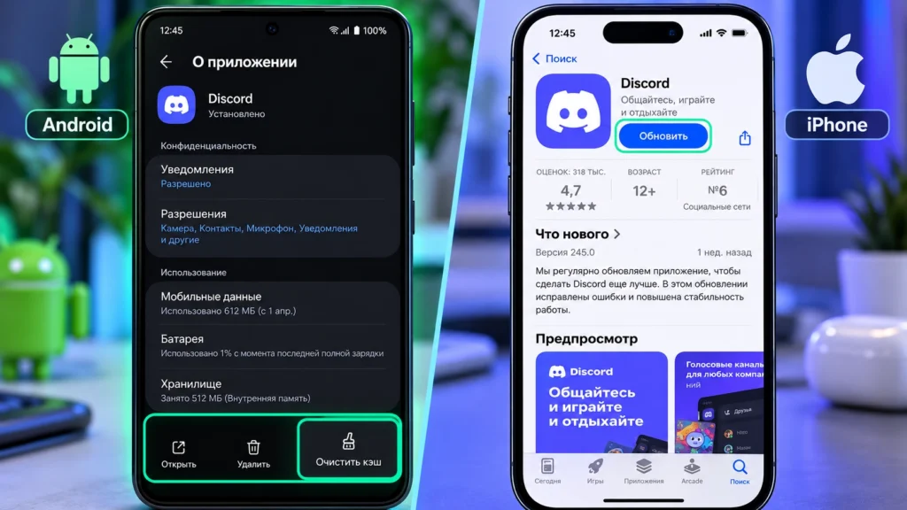 что делать если Discord вылетает на телефоне