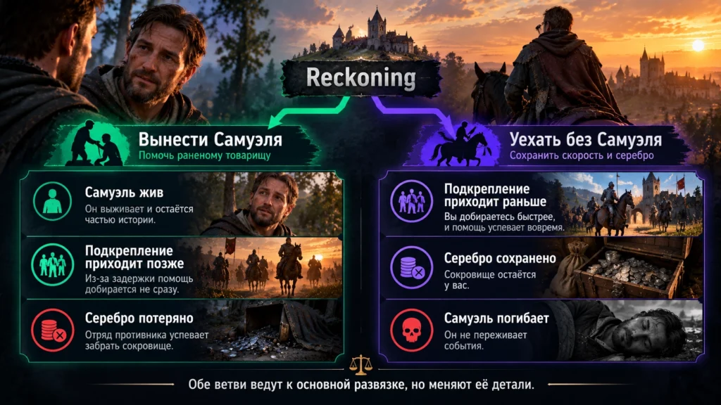 Выбор между спасением Самуэля и серебром в Kingdom Come Deliverance 2