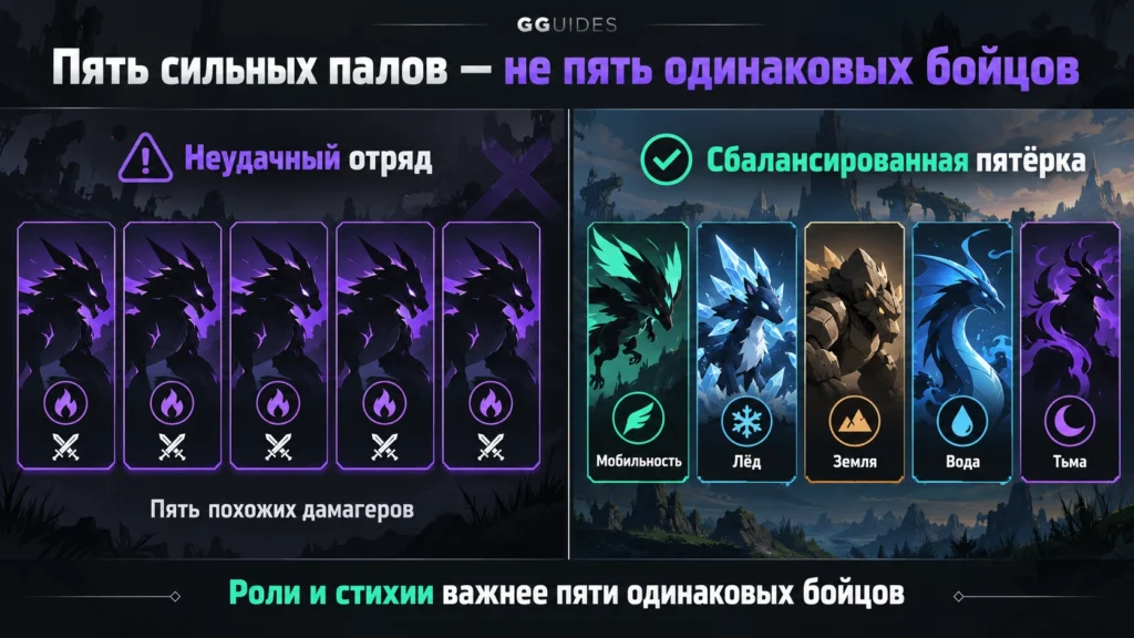 Как распределить роли палов в команде Palworld